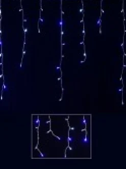 Christmas Warehouse 1008 Blue & Cool White Concave Bulb Led Christmas Icicle String Light - 30M> Icicle Lights