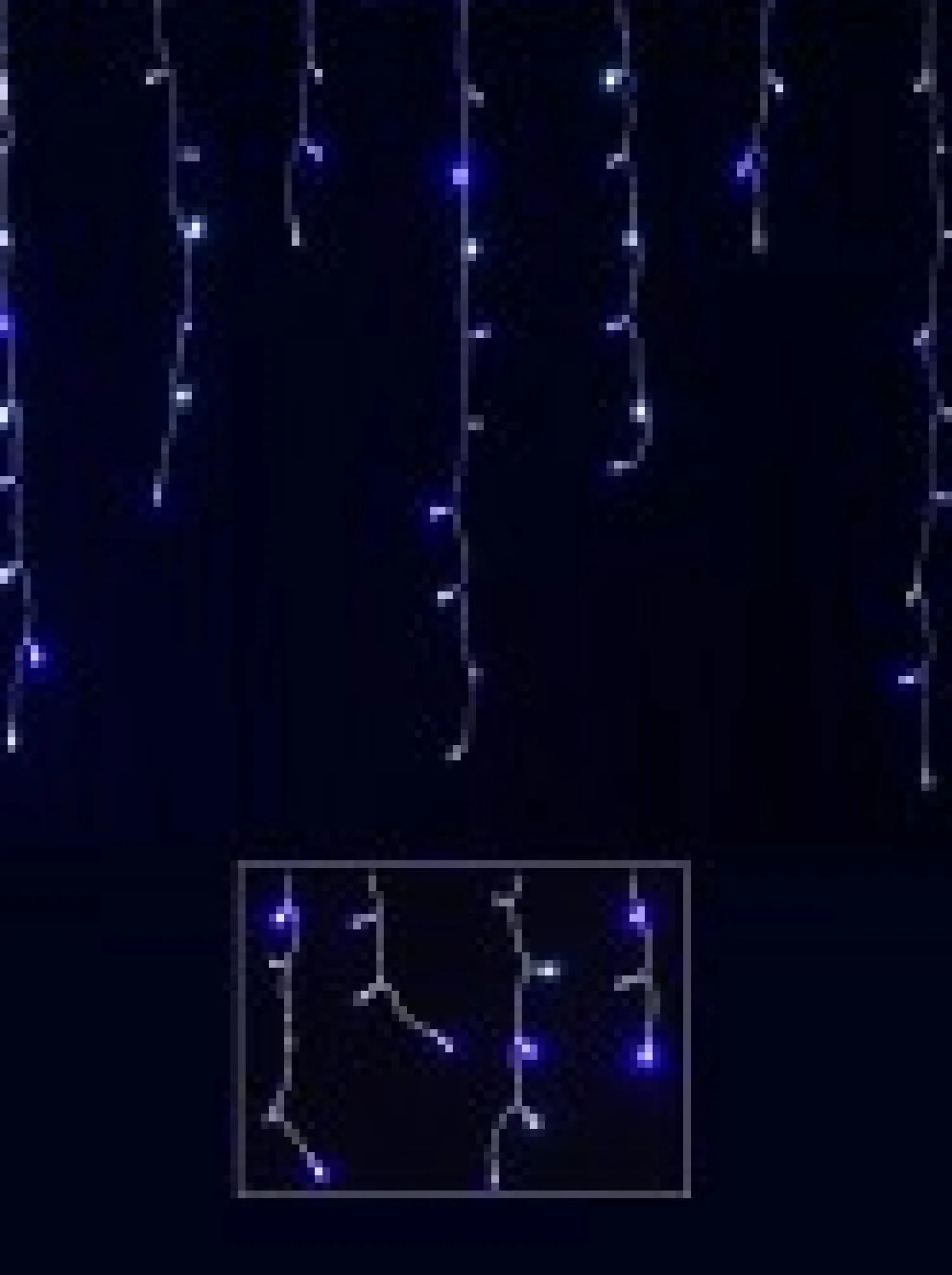 Christmas Warehouse 1008 Blue & Cool White Concave Bulb Led Christmas Icicle String Light - 30M> Icicle Lights