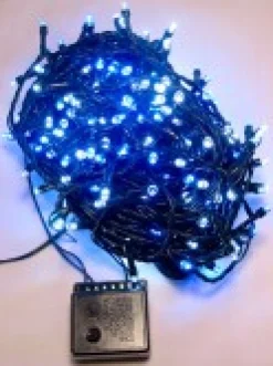 Christmas Warehouse 300 Blue & Cool White Led Concave Bulb Christmas Fairy String Lights - 15M><noscript><img width=