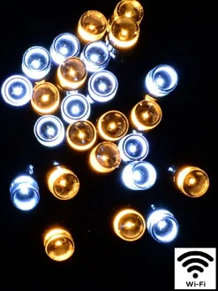 Christmas Warehouse 1000 Cool & Warm White Led Concave Bulb Wifi Christmas String Lights - 50M> Led Fairy Lights