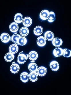 Christmas Warehouse 1000 Cool White Concave Bulb Led Christmas Fairy String Lights - 50M> Led Fairy Lights