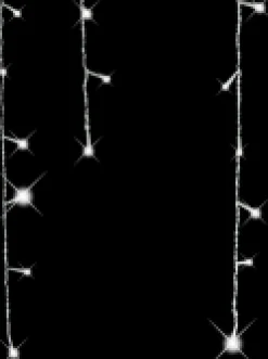 Christmas Warehouse 420 Cool White Concave Bulb Led Christmas Icicle String Light - 10M> Icicle Lights
