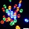 Christmas Warehouse 200 Multi Colour Concave Led Bulb Solar Powered String Fairy Lights - 20M> Led Fairy Lights