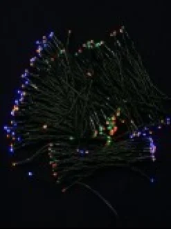 Christmas Warehouse 200 Multi Colour Concave Led Bulb Solar Powered String Fairy Lights - 20M> Led Fairy Lights