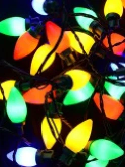 Christmas Warehouse 40 Multi Colour Led C7 Bulb Christmas Fairy String Lights - 3.9M><noscript><img width=