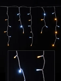 Christmas Warehouse 420 Warm & Cool White Concave Bulb Led Christmas Icicle String Light - 10M> Icicle Lights