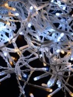 Christmas Warehouse 420 Warm & Cool White Concave Bulb Led Christmas Icicle String Light - 10M> Icicle Lights