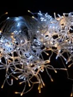 Christmas Warehouse 420 Warm & Cool White Concave Bulb Led Christmas Icicle String Light - 10M><noscript><img width=