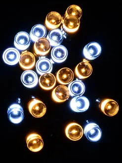 Christmas Warehouse 300 Warm & Cool White Led Concave Bulb Christmas Fairy String Lights - 15M> Led Fairy Lights