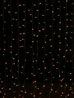 Christmas Warehouse 400 Warm White Concave Bulb Led Christmas Curtain Light String - 2.5M> Curtain Lights