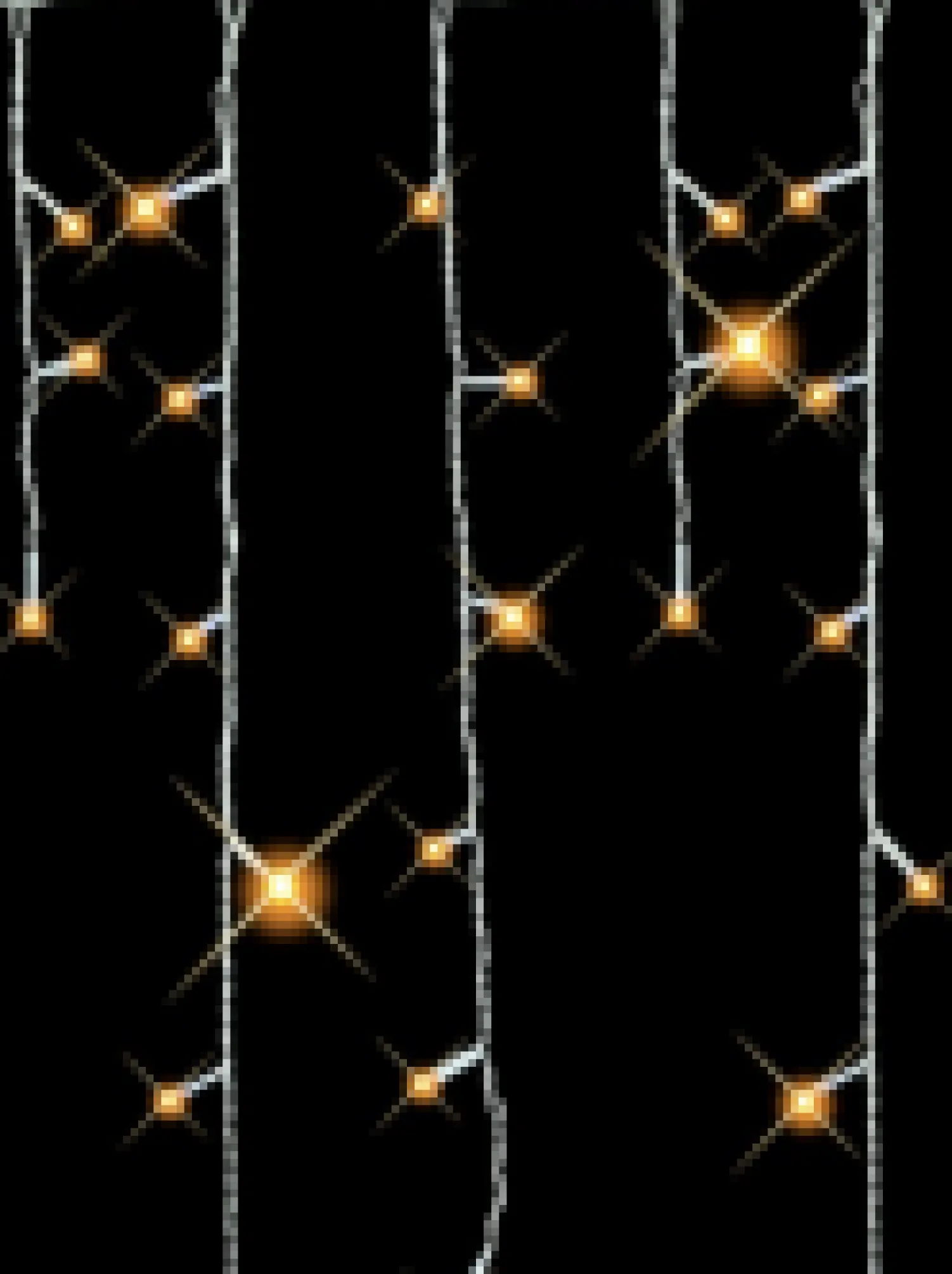 Christmas Warehouse 420 Warm White Concave Bulb Led Christmas Icicle String Light - 10M> Icicle Lights