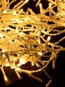 Christmas Warehouse 420 Warm White Concave Bulb Led Christmas Icicle String Light - 10M><noscript><img width=