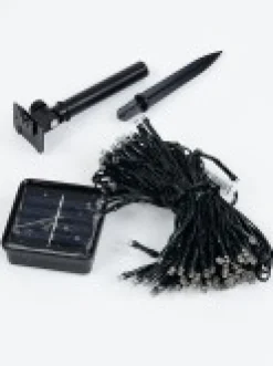 Christmas Warehouse 100 Warm White Concave Led Bulb Solar Powered String Fairy Lights - 10M><noscript><img width=