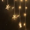 Christmas Warehouse 98 Warm White Led Concave Bulb With Star Ends V - Shape Curtain Light - 1.4M> Curtain Lights