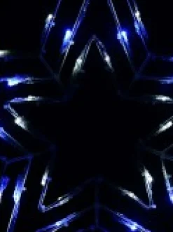 Christmas Warehouse Blue & Cool White Led Triple Christmas Star String Light Silhouette - 50Cm><noscript><img width=