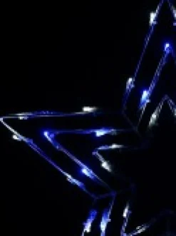 Christmas Warehouse Blue & Cool White Led Triple Christmas Star String Light Silhouette - 50Cm><noscript><img width=