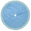 Christmas Warehouse Blue & Silver Filigree Pattern With Border Christmas Tree Skirt - 1.2M> Tree Skirts