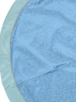 Christmas Warehouse Blue & Silver Filigree Pattern With Border Christmas Tree Skirt - 1.2M> Tree Skirts