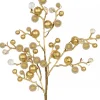 Christmas Warehouse Bronze, Beaded & Diamante Berries Decorative Christmas Spray Stem - 61Cm> Christmas Stems
