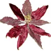 Christmas Warehouse Burgundy With Gold Stamen Poinsettia Decorative Christmas Flower Pick - 26Cm> Christmas Picks