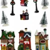 Christmas Warehouse Carollers In Illuminated Town Centre Christmas Village Figurines - 11 Piece Set> Christmas Village Figurines