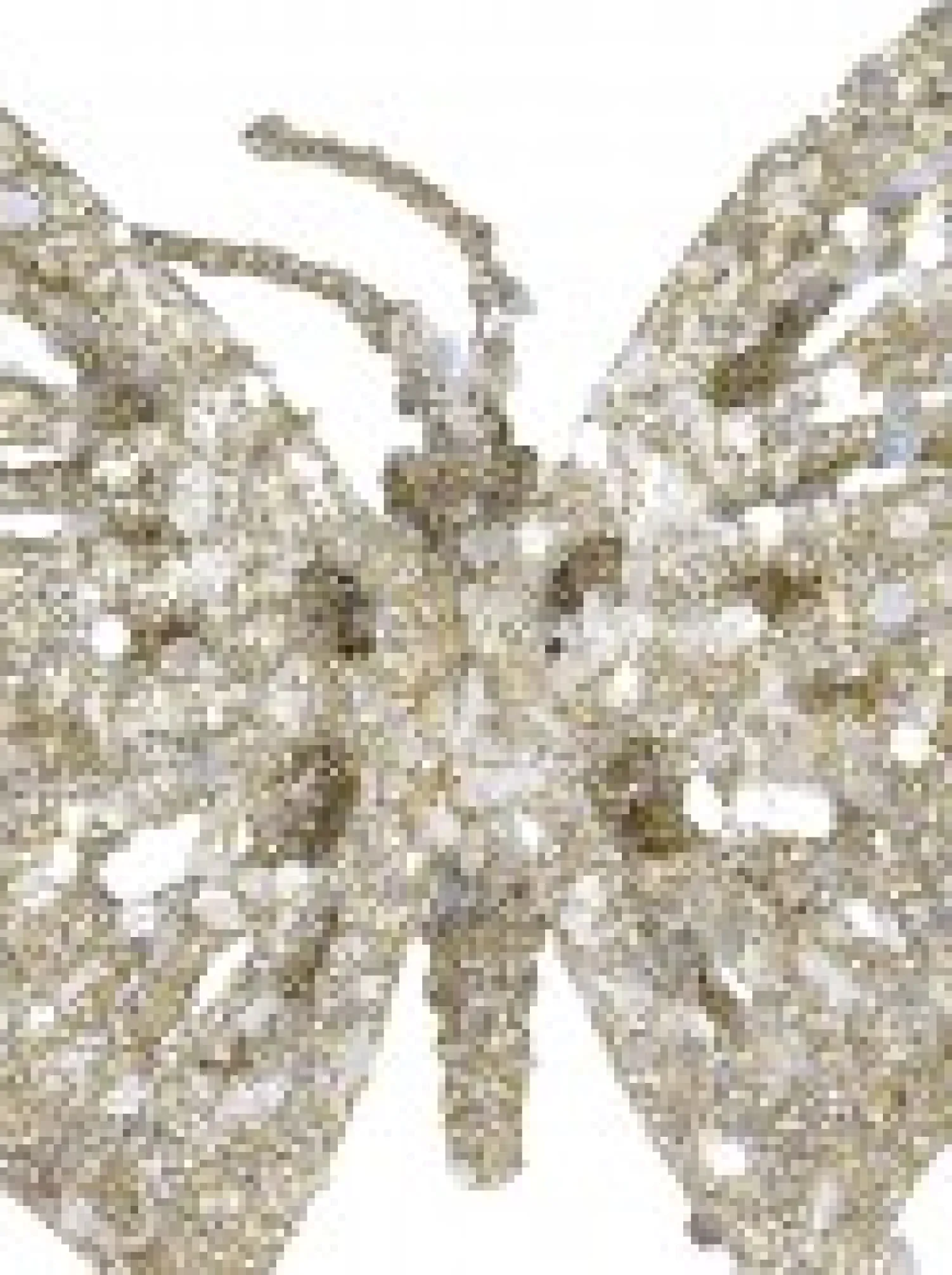 Christmas Warehouse Champagne Butterfly With Glitter & Flecks Christmas Critter Pick - 16Cm> Christmas Picks