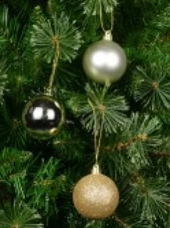 Christmas Warehouse Champagne Glitter, Matte & Metallic Christmas Baubles - 12 X 60Mm><noscript><img width=