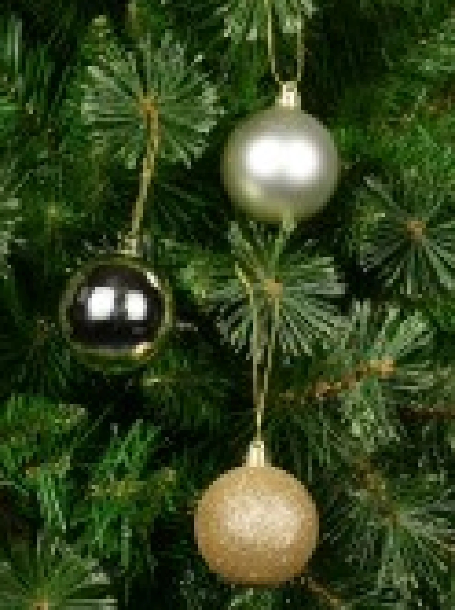 Christmas Warehouse Champagne Glitter, Matte & Metallic Christmas Baubles - 12 X 60Mm> Bauble Packs