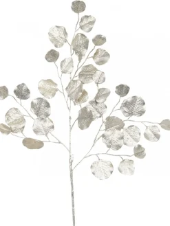 Christmas Warehouse Champagne Wide Leaf Magnolia Look Decorative Christmas Spray Stem - 86Cm> Christmas Stems