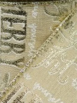 Christmas Warehouse Christmas Font On Natural Look Christmas Ribbon With Silver Edging - 3M><noscript><img width=