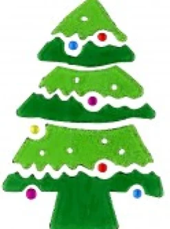 Christmas Warehouse Christmas Tree & Gifts Gel Christmas Window Cling Decoration - 18Cm> Window Decals, Stencils & Stickers
