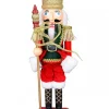 Christmas Warehouse Classic Christmas Nutcracker With Finial Staff Decorative Ornament - 39Cm> Nutcrackers & Tin Soldiers