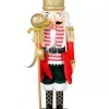Christmas Warehouse Classic Christmas Nutcracker With Ball Staff Decorative Ornament - 38Cm> Nutcrackers & Tin Soldiers
