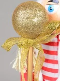 Christmas Warehouse Classic Christmas Nutcracker With Ball Staff Decorative Ornament - 38Cm><noscript><img width=