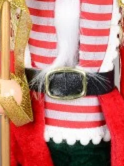 Christmas Warehouse Classic Christmas Nutcracker With Ball Staff Decorative Ornament - 38Cm><noscript><img width=