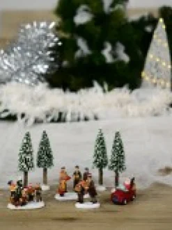 Christmas Warehouse Cruising Santa, Decorating Tree & Gift Giving Christmas Figurines - 8 Piece Set><noscript><img width=