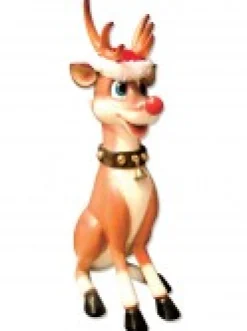Christmas Warehouse Cute Sitting Resin Reindeer Life Size Christmas Decoration Ornament - 1.1M> Large Christmas Decor