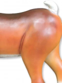 Christmas Warehouse Cute Standing Resin Reindeer Life Size Christmas Decoration Ornament - 1.1M><noscript><img width=