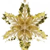 Christmas Warehouse 3D Gold Snowflake With Sequins Christmas Tree Hanging Decoration - 15Cm> Hanging Decorations - Individual