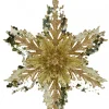Christmas Warehouse 3D Gold Snowflake With Sequins Christmas Tree Hanging Decoration - 15Cm> Hanging Decorations - Individual