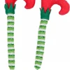 Christmas Warehouse Elf Feet In Your Tree With Long Socks Pair Decorative Christmas Picks - 2 X 40Cm> Christmas Picks