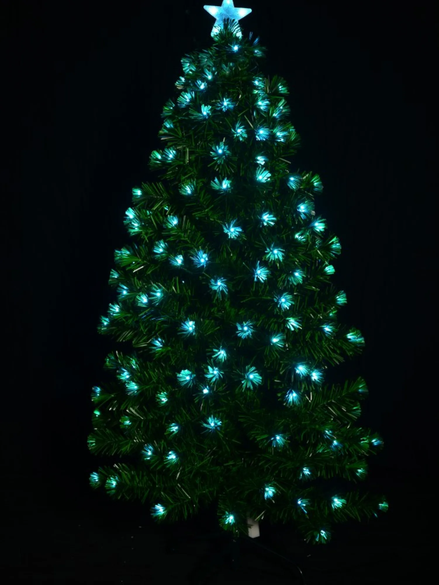 Christmas Warehouse Enchanting Dynamic & Static Colour Led Christmas Tree With 254 Tips - 1.8M> Fibre Optic Christmas Trees