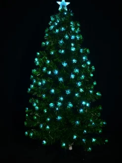 Christmas Warehouse Enchanting Dynamic & Static Colour Led Christmas Tree With 183 Tips - 1.5M> Fibre Optic Christmas Trees