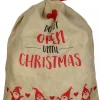 Christmas Warehouse Faux Jute Happy Santa Do Not Open Until Christmas Gift Santa Sack - 93Cm> Santa Sacks
