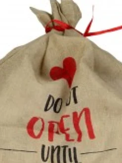 Christmas Warehouse Faux Jute Happy Santa Do Not Open Until Christmas Gift Santa Sack - 93Cm><noscript><img width=