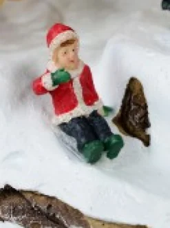 Christmas Warehouse Fun Slide & Merry-Go-Round At Santa's Workshop Christmas Village Scene - 23Cm><noscript><img width=
