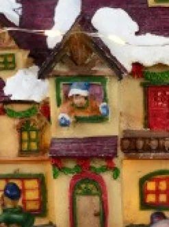 Christmas Warehouse Fun Slide & Merry-Go-Round At Santa's Workshop Christmas Village Scene - 23Cm><noscript><img width=