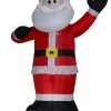 Christmas Warehouse Gigantic Standing & Waving Santa Illuminated Christmas Inflatable Display - 4M> Inflatable Displays