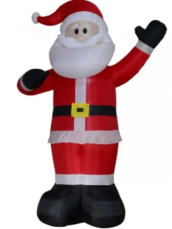 Christmas Warehouse Gigantic Standing & Waving Santa Illuminated Christmas Inflatable Display - 4M> Inflatable Displays