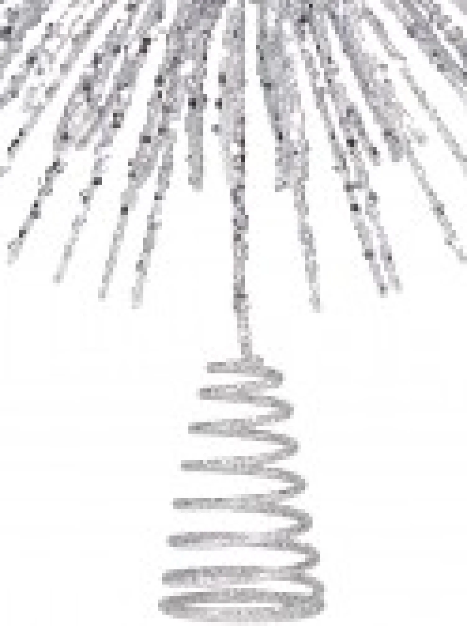 Christmas Warehouse Glittered Silver Starburst Christmas Tree Topper Decoration - 38Cm> Tree Top Decorations